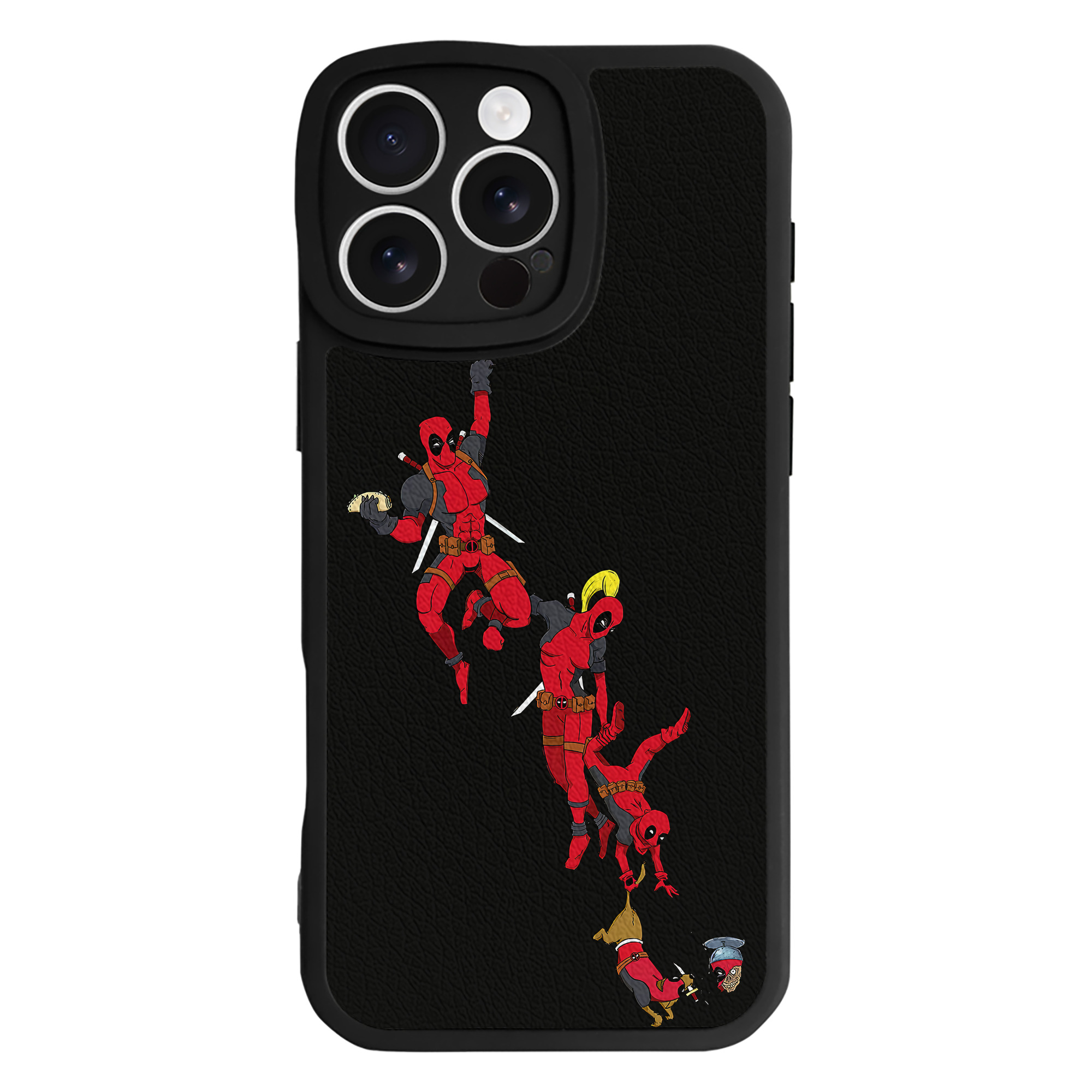 （画像用） Deadpool デッドプール 【iPhone 16シリーズ対応】シリコンスマホケース（レザー調） 材質：シリコン